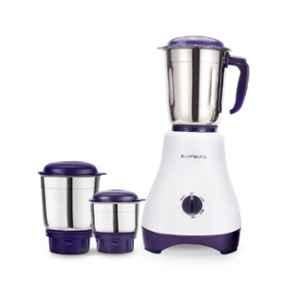 Longway Neo Plus 650W ABS White & Purple Mixer Grinder with 3 Stainless Steel Jars & 2 Years Warranty