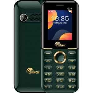 Cellecor E3+ 32GB/32GB 1.8 inch Green Dual Sim Feature Phone with Torch Light & FM