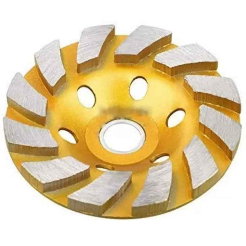 Malfah Enterprises 5 inch Gold Diamond Cup Angle Grinder Wheel (Pack of 12)