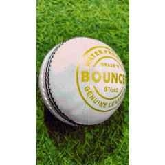 KHX Hub BOUNCER CRICKET BALL Cricket Leather Ball (Standard White)