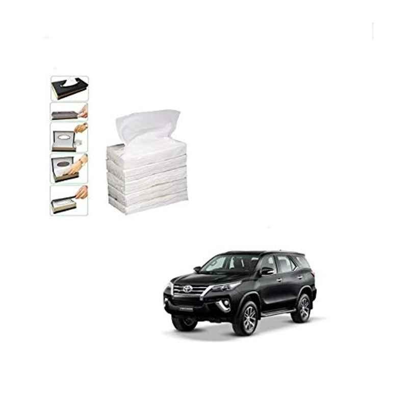 Kozdiko 100 Pulls Dispenser Box Refiller Tissue Paper with 200 Sheets for Toyota Fortuner 2016 (Pack of 5)