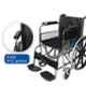 VMS Royal 100kg Mild Steel & Aluminum Black Foldable Wheelchair with Safety Belt, VWE-1030/D1