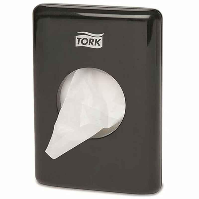 Tork Sanitary Towel Bag Dispenser, Plastic, Black