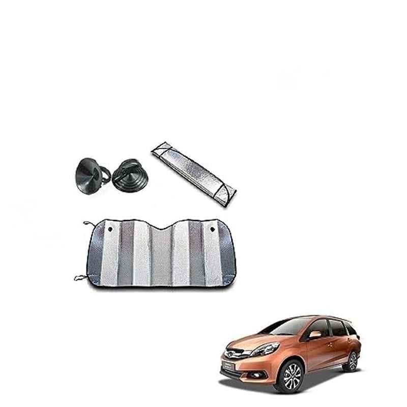 Kozdiko Aluminium Foil UV Protection Silver Windshield Sun Shade for Honda Mobilio