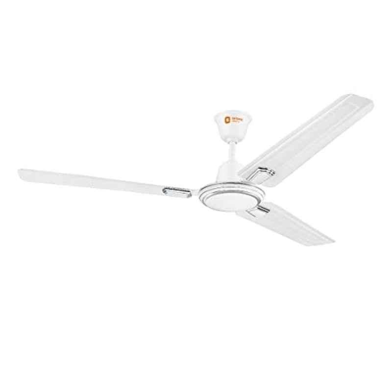 Orient Electric 1200mm Pacific Air Deco| Decorative Ceiling Fan | Powerful Airflow| BEE1 Star Rated | 2 Years Warranty | White Silver