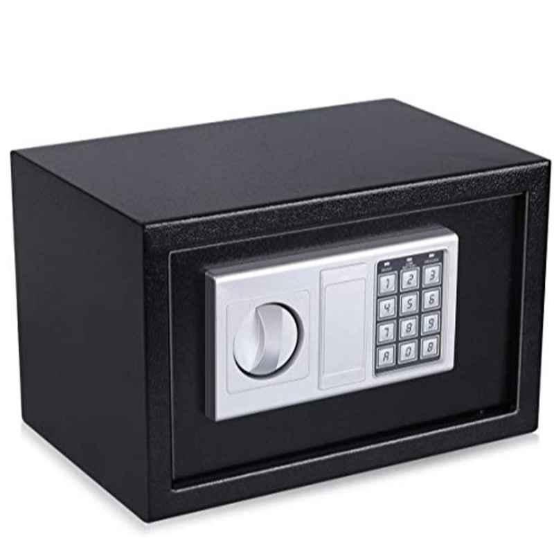 Rubik Alloy Steel Black Digital Safe Box with Keypad