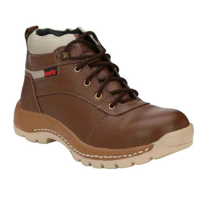 Kavacha S47 Steel Toe Brown Safety Shoes, Size: 8