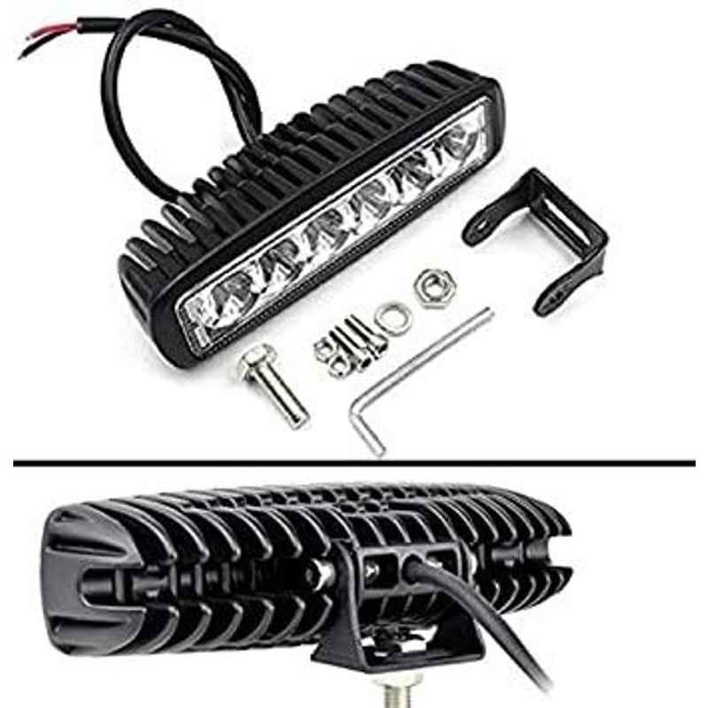 AOW 6 Led Bar Auxillary Bike Fog Lamp Spot Lamp 18W (Pack of 1) for Honda CB Unicorn 150