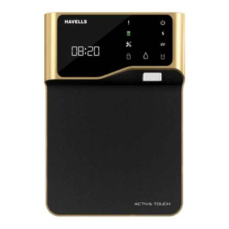 Havells Active Touch 25W Golden & Black UV & UF Water Purifier, GHWUOTL060
