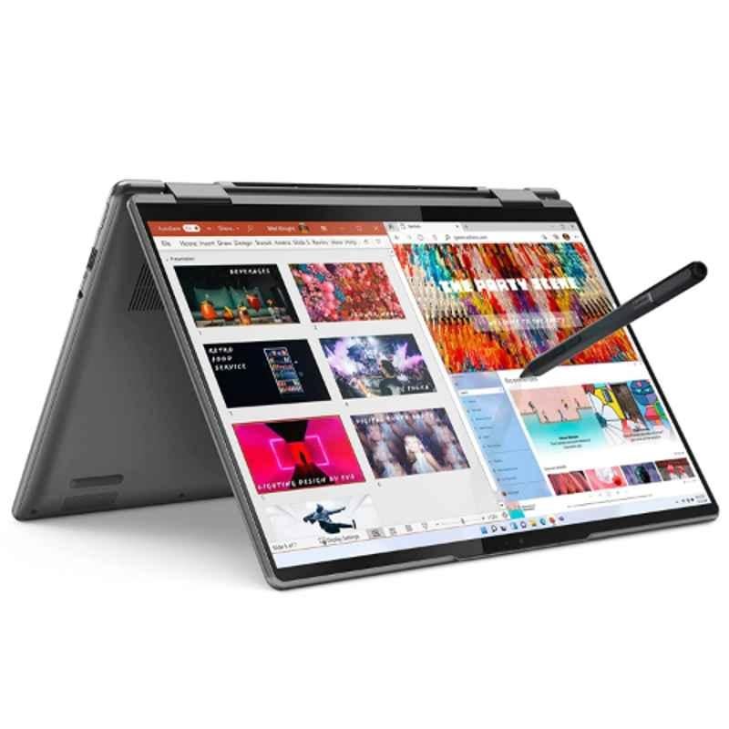 Lenovo 82QE0060IN Yoga 7i Storm Grey Laptop with Intel Evo i7 16GB/512GB SSD Windown 11 & 14 inch QHD OLED Display