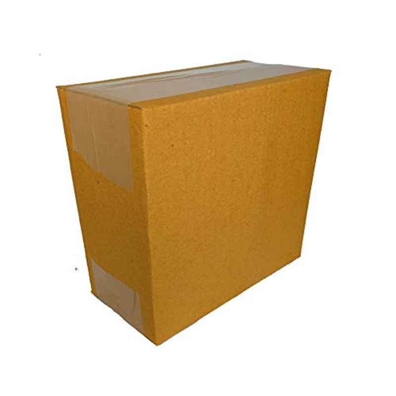 MM WILL CARE 8x4x8 inch 3 Ply Brown Paper Corrugated Golden Box, MMWILL1228 (Pack of 50)