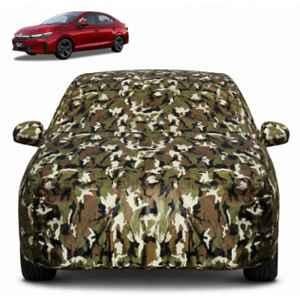 Allextreme Polyester Multicolour Camouflage Car Body Cover with Mirror Pocket for Honda City I-VTEC All Model & Years 2014-2020, PVCD-I-Vtec 2014-2019