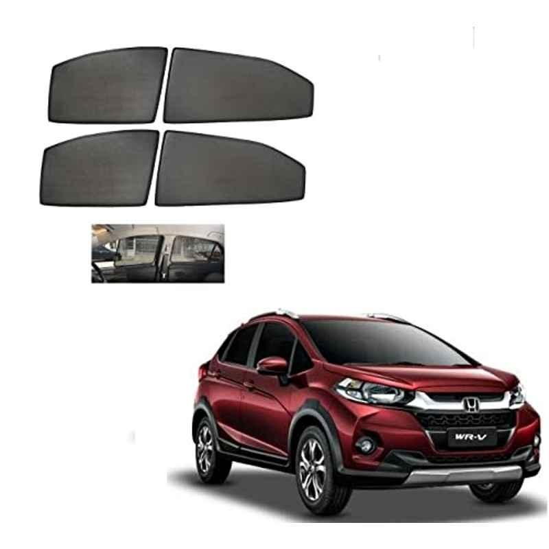 Kozdiko 4 Pcs Mesh Black Non-Magnetic Car Sun Shade Set for Honda WRV