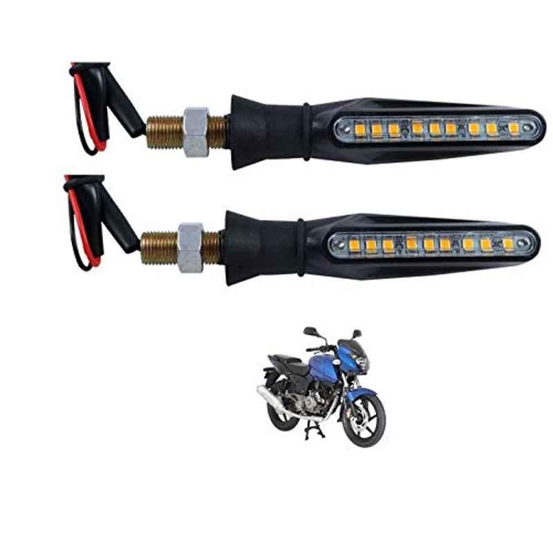 Kozdiko 4 Pcs Plastic Front & Rear Side Sleek Yellow Bike Indicator Set for Bajaj Pulsar 180