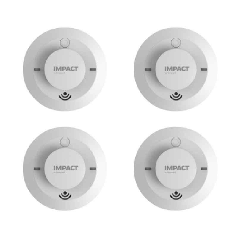 Impact by Honeywell WiFi Connected Smart Smoke Detector, FDC-100 (Pack of 4)