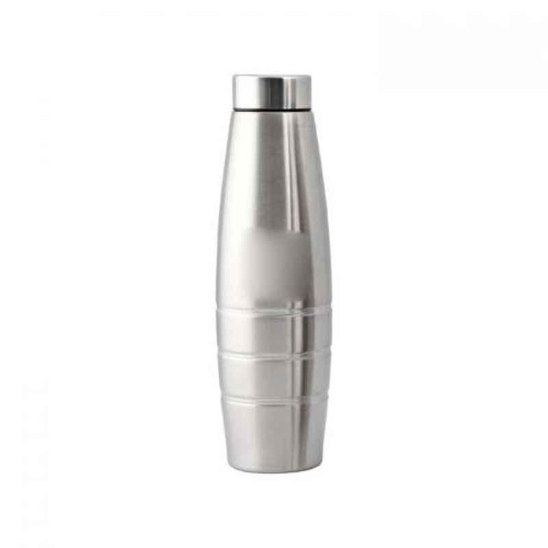 Cello Fino 1000ml Stainless Steel Silver Single Wall Water Bottle, 405CSSB0371