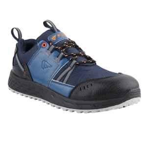 Fuel Flute Synthetic Leather Steel Toe Blue & Black Safety Shoes for Men, Size: 6
