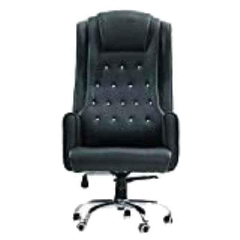 MRC Leatherette Black High Back Revolving Chair, M064