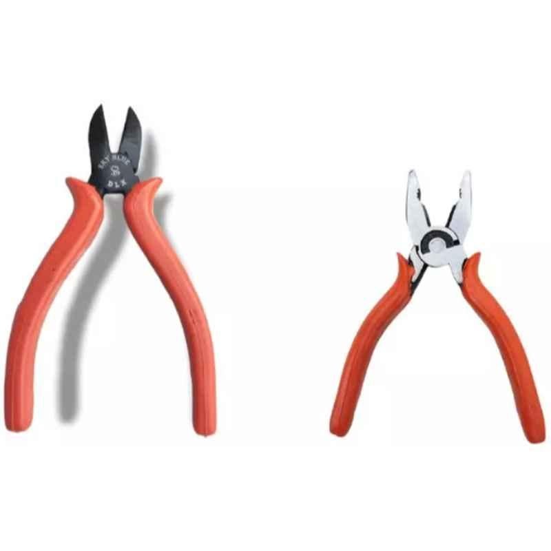Sky Blue 2 Pcs 7.8 inch Lineman Plier Combo, SBE_PLIER_COMBO_MOD_00672