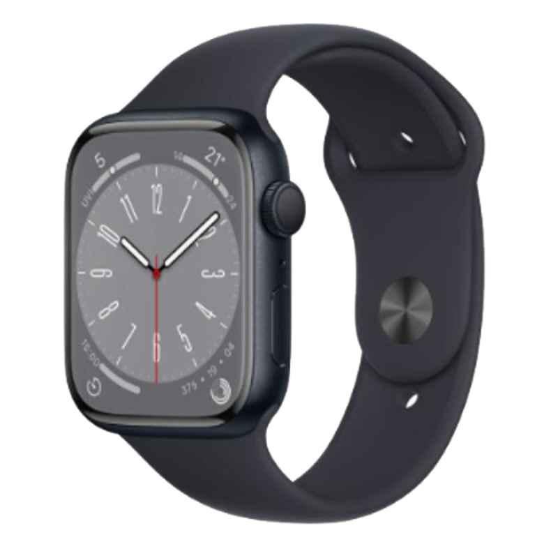 Apple iWatch Series 8 45mm Midnight Aluminium Case GPS Smart Watch, MNKU3AE-8-CE
