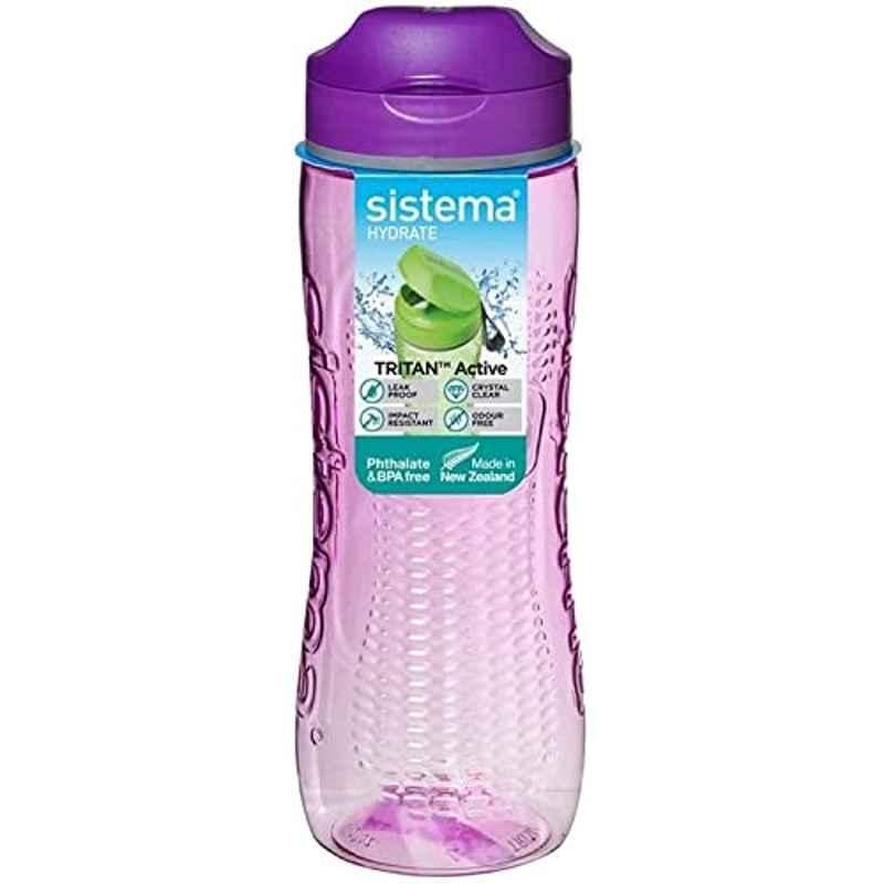 Sistema 800ml Purple Tritan Active Water Bottle