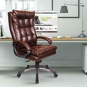Rose Diana Leatherette Brown High Back Executive Chair