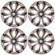 Prigan 4 Pcs 13 inch Black & Copper Press Fitting Wheel Cover Set for Renault Kwid