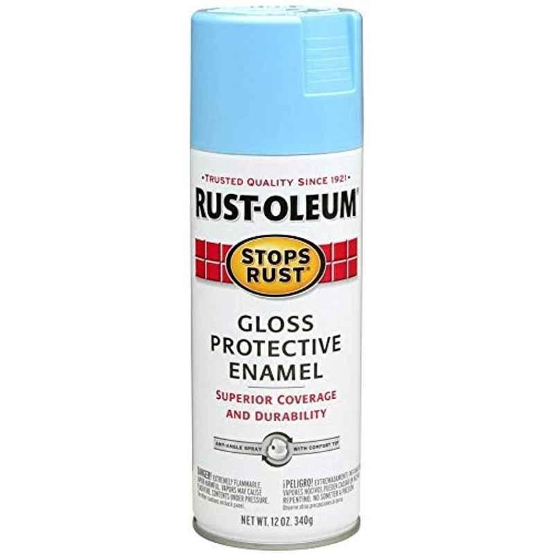 Rust-Oleum Stops Rust 12oz Gloss Harbor Blue Satin Protective Enamel Spray