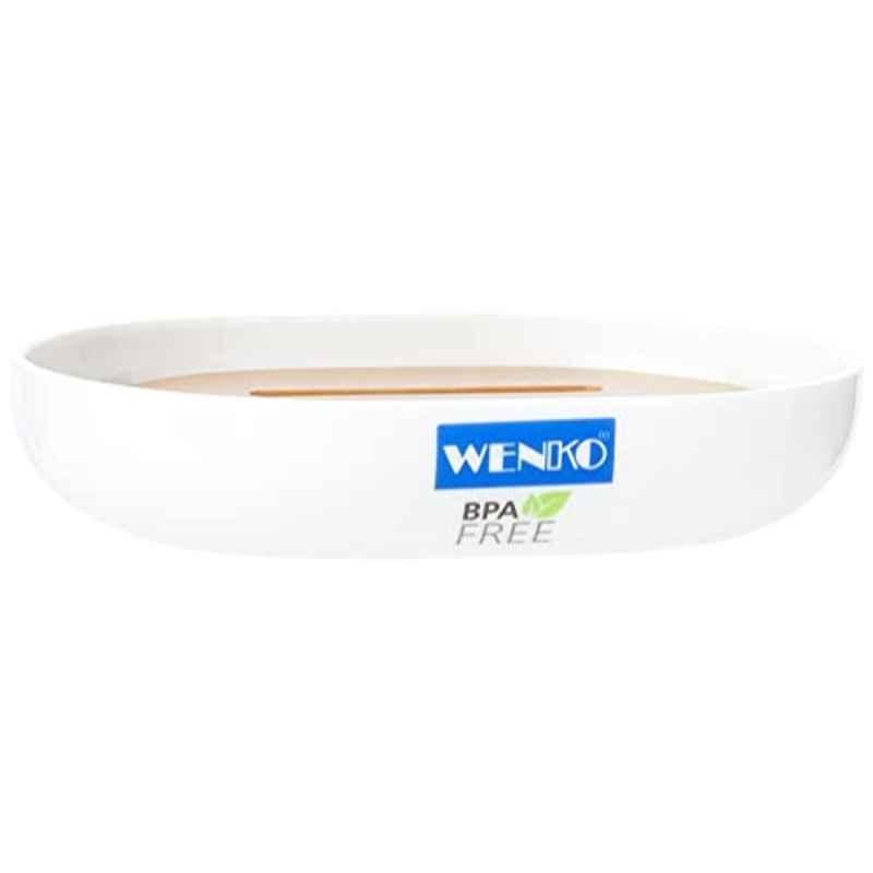 Wenko Posa Plastic White Soap Dish, WK23348
