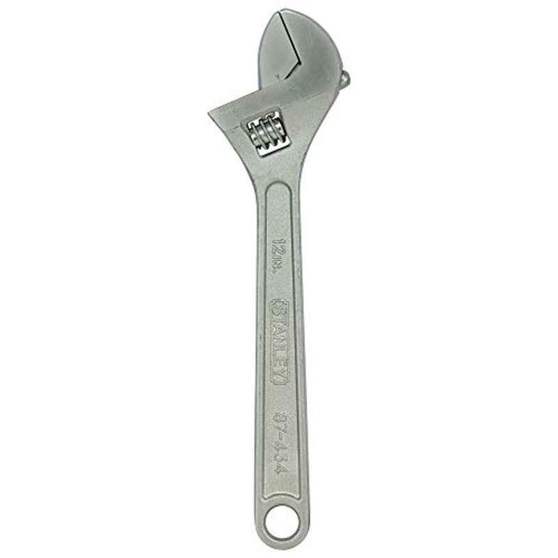 Stanley 12 inch Metallic Silver Adjustable Wrench, STMT87434-8