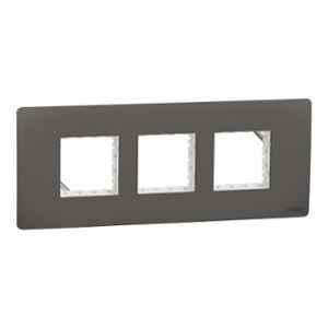 Schneider Electric Miluz ZeTa Polycarbonate 6 Module Warm Grey Grid & Cover Frame, MZCP6M_WG