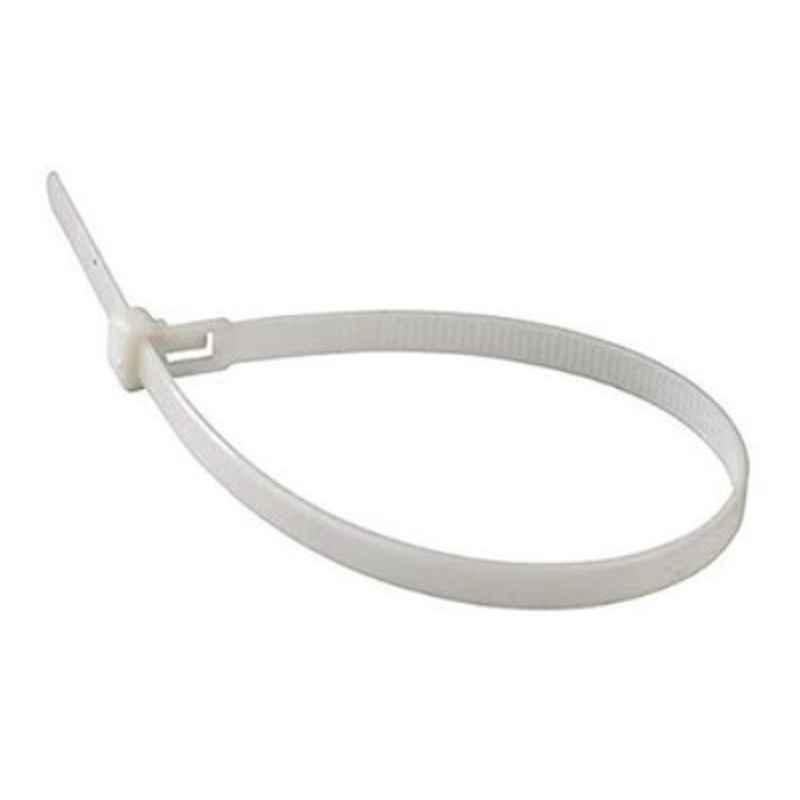 TAC 10 inch White Nylon Cable Tie (Pack of 100)