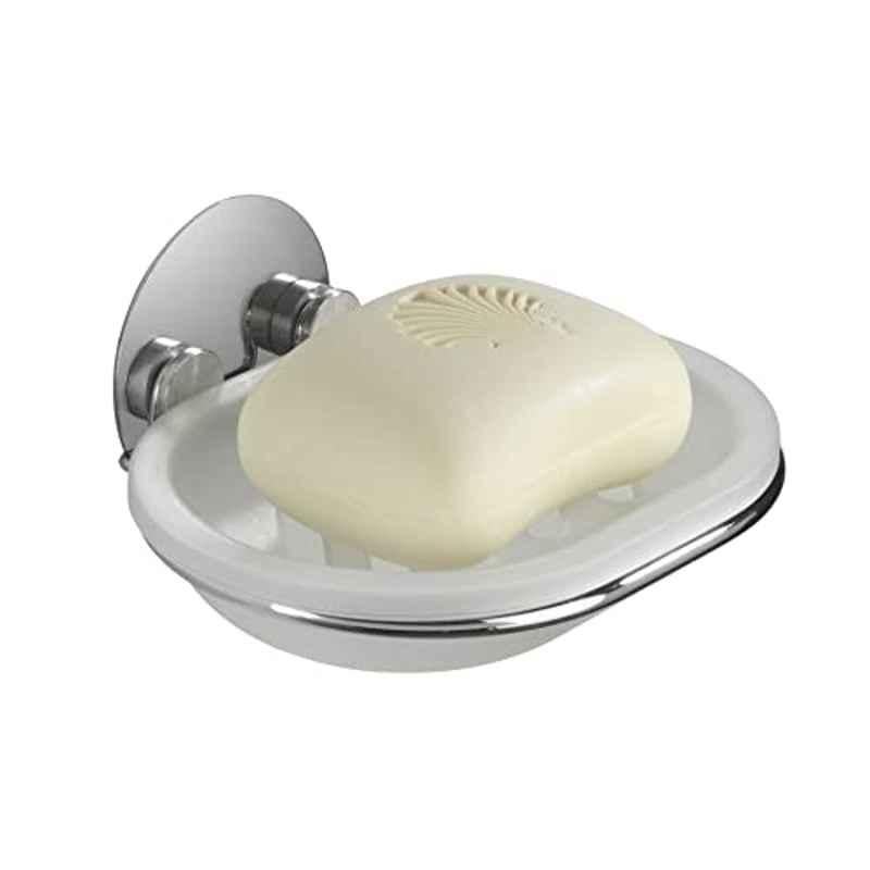 Wenko Turbo-Loc Polypropylene Chrome Soap Dish, 18776100