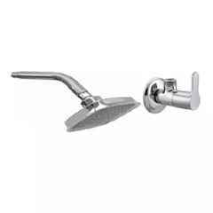 Fastgear 2 Pcs Marc Stainless Steel Silver Chrome Finish Faucet Set with Shower, FG2353