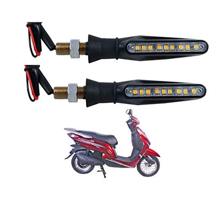 Kozdiko 4 Pcs Plastic Front & Rear Side Sleek Yellow Bike Indicator Set for Avon E Scoot