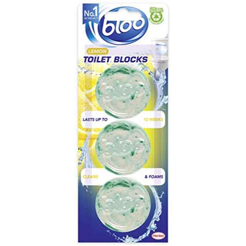 Bloo 3Pcs 80g Lemon Twin Toilet Cleaning Blocks