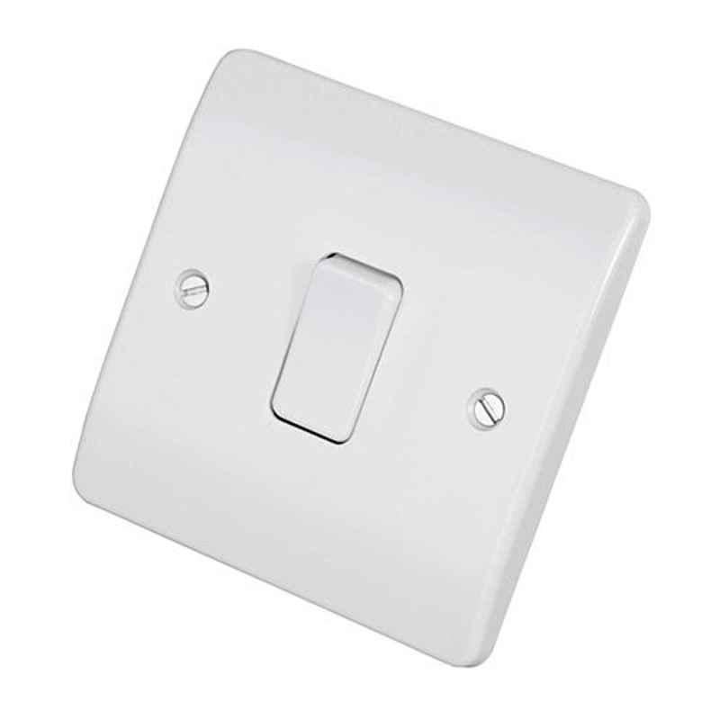 MK 10A 1G Intermediate White Light Switch, MKK4875WHI, (Pack of 10)