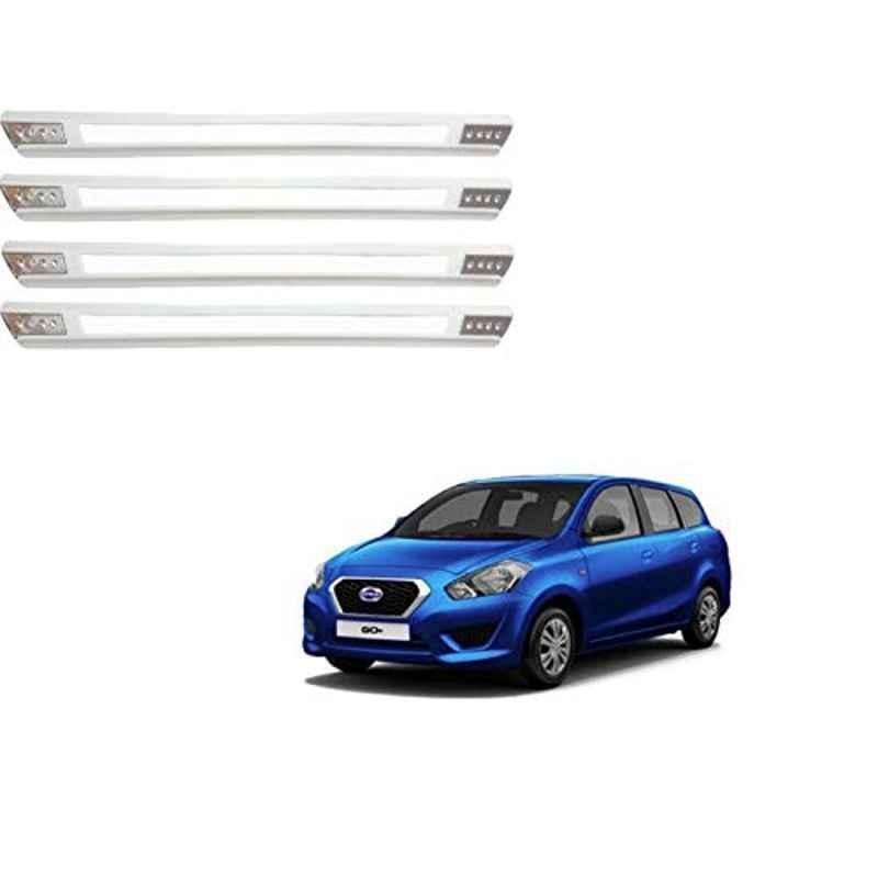 Kozdiko 4 Pcs Designer White Dotted Bumper Protector Set for Datsun Go+