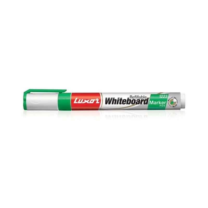 Luxor 1223 Refillable Green Whiteboard Marker (Pack of 10)