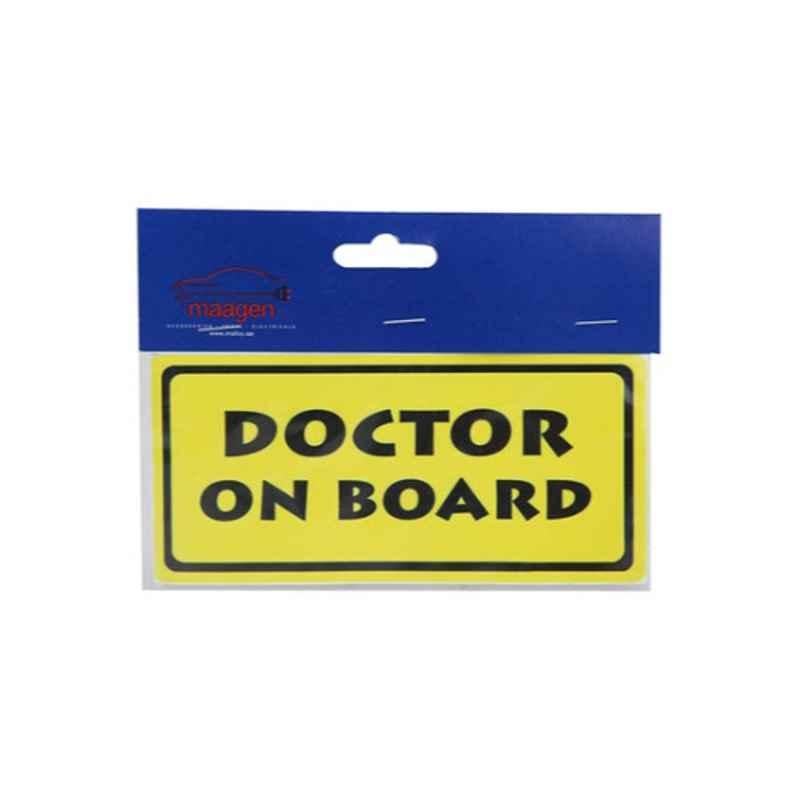 Maagen Plastic Yellow & Black Doctor On Board Car Sign, BJH674