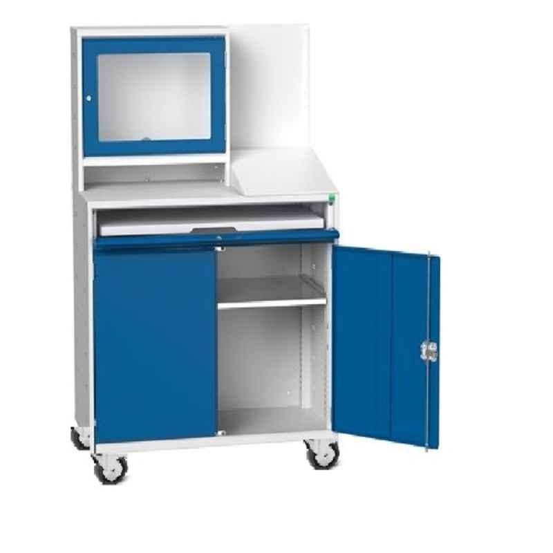 Suwas 102x60x165cm 70kg Steel Computer Trolley, SU-COMPT-007-1