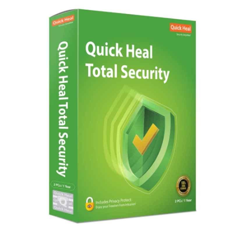 Quick Heal Total Security Regular 2 Users 1 Year with CD/DVD