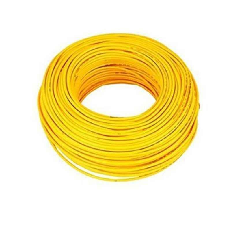 Cabsun 1.5 Sqmm Yellow Single Core FR PVC Insulated Copper Electrical Wire