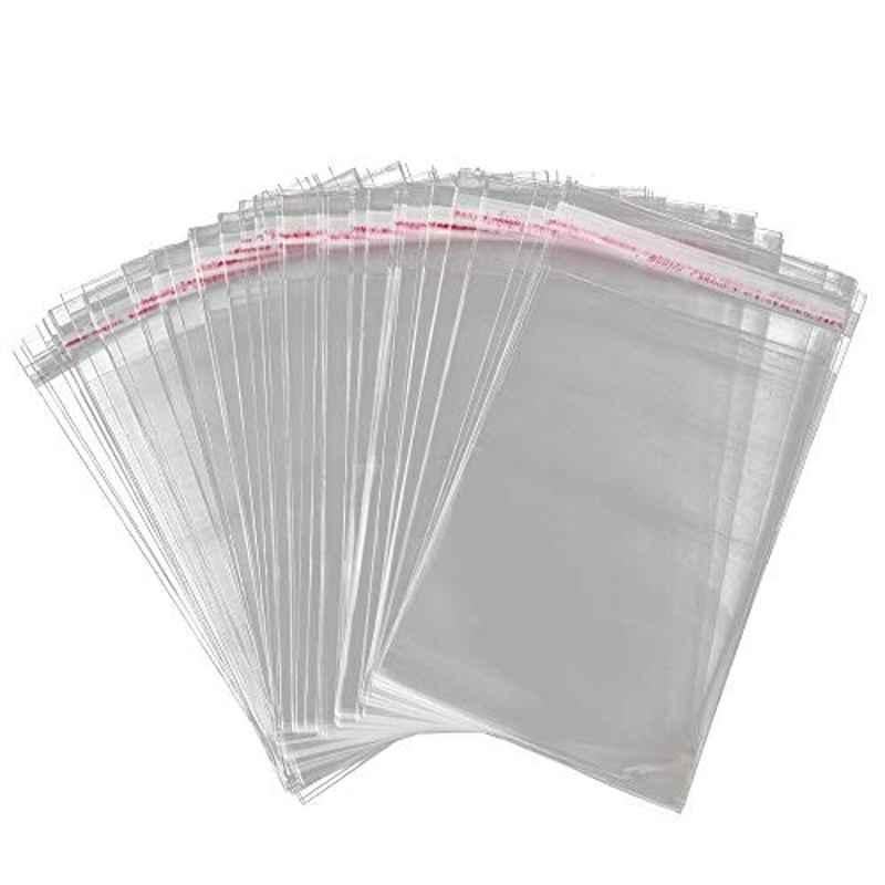 Wowfit 100 Count 9x12 inches Clear Cellophane Plastic Bags, Resealable  Self-Seal 