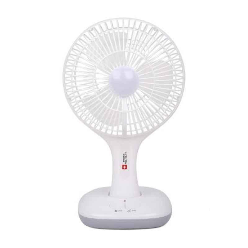 Swiss Military 4000mAh Rechargeable Multi Function Fan with Light, MFF1