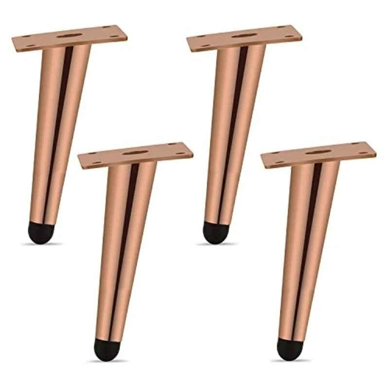 Plantex Heavy Duty Stainless Steel 6 inch Sofa Leg/Bed Furniture Leg Pair for Home/Furniture Sofa Legs for Table/Support Legs/Furniture Leg Rose Gold Set of 4 Pcs