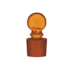 ABG Borosilicate Glass Amber Penny Head Solid Stopper, Joint: B-45, ABG846
