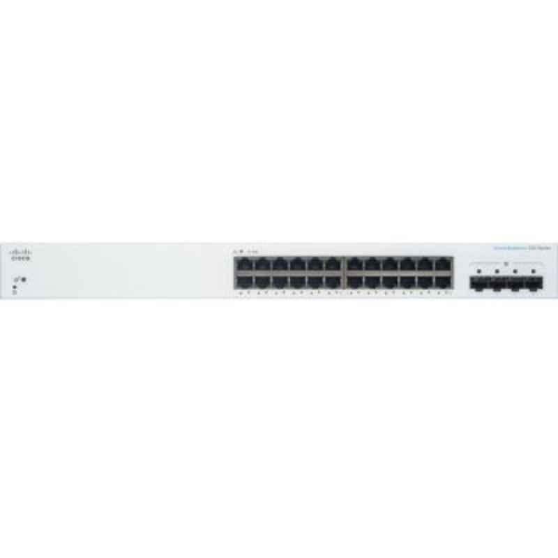 Cisco Business 350 Series 24 Ports 1G SFP 2x1G 2x1G SFP White Managed Network Switch, CBS35024S4G