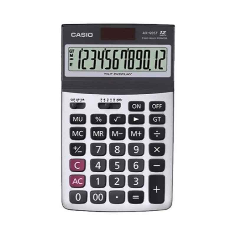 Casio AX-120ST 178.5x107x26.1mm Plastic Black & Silver Calculator