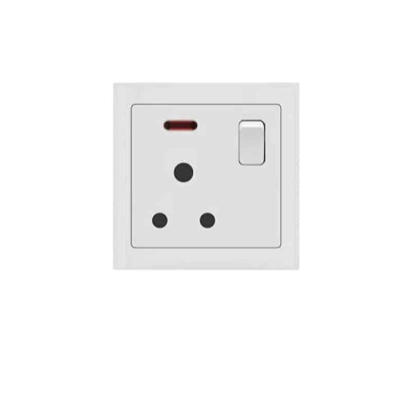 Vmax 15A Ivory White Switch Socket with Neon